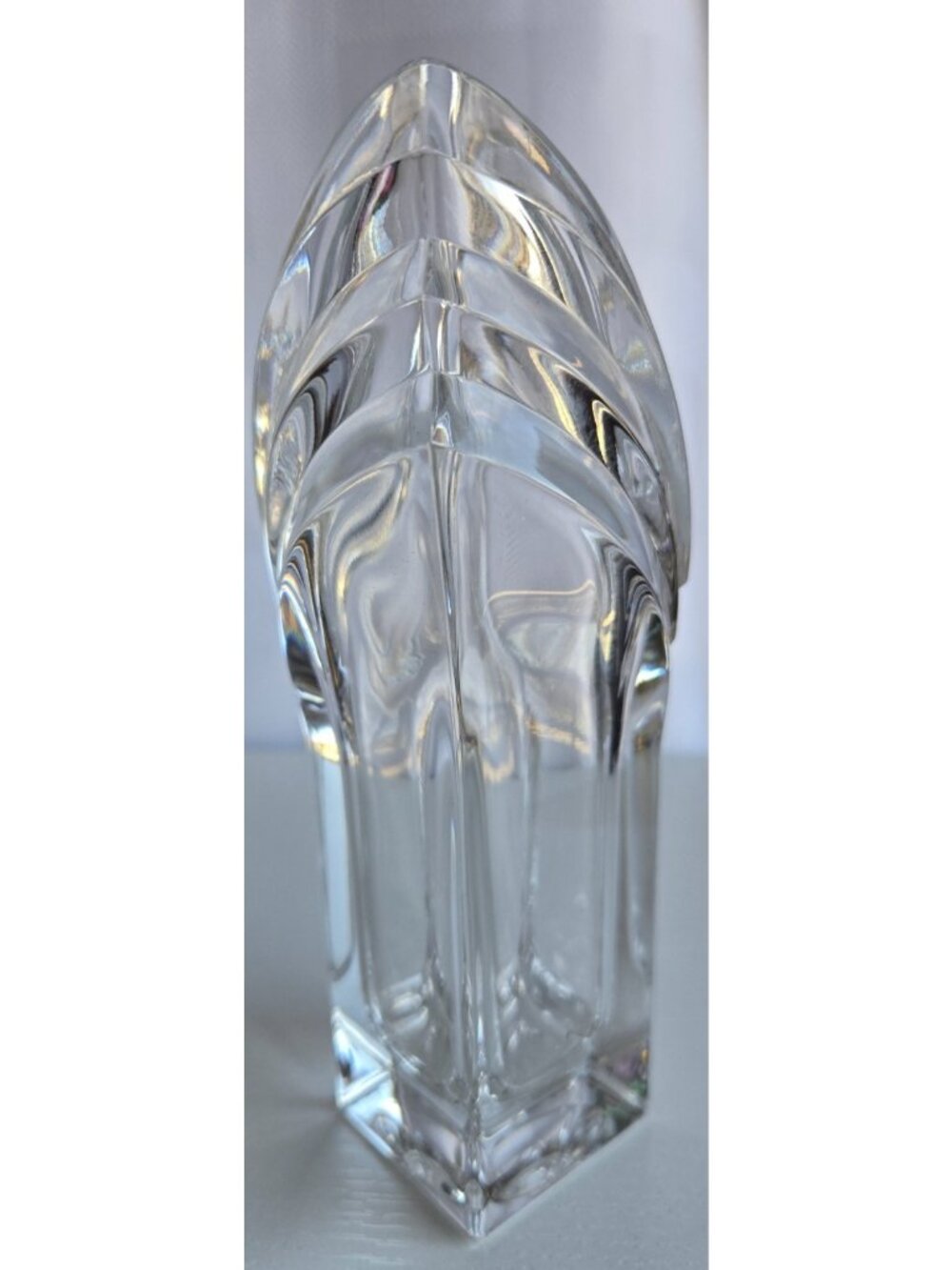 Mikasa V-Flute German Lead Crystal Flower Vase Vintage Art Deco 6.25 in - Picture 4 of 5